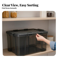 Airtight Storage Bin Large Capacity Airtight Canister Set Secure Locking Lids