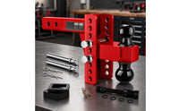 Adjustable Trailer Hitch 2-Inch Trailer Hitch with Locking Pins Carbon Steel for Transporting