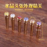 Brass Guitar Bridge Pins for Acoustic Folk Guitars - Enhanced Sustain & Tone