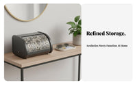 Decorative Organizer Chest with Lid Household Storage Secure Latch for Students