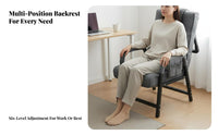 Folding Recliner with Footrest Foldable Strong & Practicalsign Computer Armchair Reclining Rearrest Highspine for Office Workers
