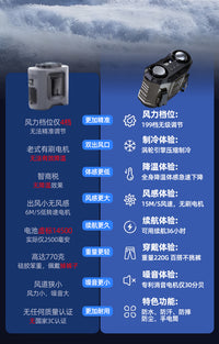 挂腰电风扇随身制冷小空调扇大风力超长续航便携式户外挂脖扇降温