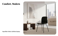 Molded Shell Chair Minimalist Design Dining Seating Armless for Adults, Students