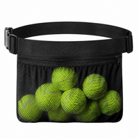 Tennis Bag, Ball Bag, Waist Bag, Holds 8-10 Balls, Zipper Closure, For Practice, Club Activities, Coaches, Lessons