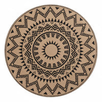 Round Jute Placemat Decorative Woven Round Placemat Versatile Use Boho Dining Heat-Resistant Pad for Restaurant, Wedding