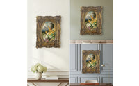 Resin Picture Frame Decorative Oval Picture Frame French Country for Bedroom