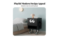 Robot-Shaped Nightstand Long-Legged Bedside Table Narrow silhouette for children, Teens