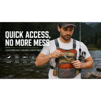Multifunctional Wear-Resistant Fishing Chest Pack for Outdoor Running and Hiking