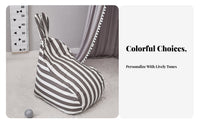 Bunny Ear Floor Lounger Lightweight Bean Bag Chair Nordic Design for Children