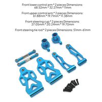 Aluminum Front Arm Set RC Car Front Upgrade Outfit Wear Resistant Aluminum Arm Set for 1/16 16101 16102 16103 16104 16106 16201