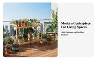 2-Tier Rolling Planter Shelf Movable with Wheels 2-Tier Rolling Plant Cart