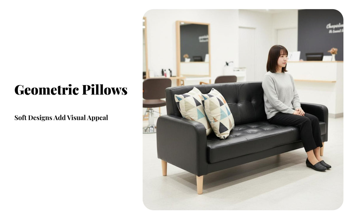 Tufted Transformable Couch High-Resilience Foam Multi-Positional Sofa Bed Easy to Clean Reception Seating for Home Dwellers, Salon, Waiting Area