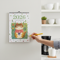2026 Wall Calendar with Creative INS Style Design for Home Planning and Self-Discipline