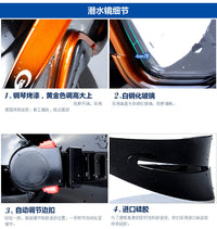 Tempered Glass Diving Mask Full Dry Snorkel Set
