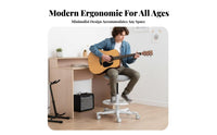 Adjustable Guitar Chair with Footrest Space-Saving for Music Practice, Teenagers