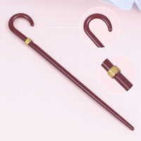 Decorative Dollhouse Cane Retro Miniature Cane Slender Dollhouse Walking Stick Alloy for Collectors