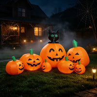 Yard Inflatable Cat on Pumpkin Outdoor Inflatable Pumpkin with Cat Holiday Lighted