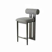 Upholstered High Stool with Woven spinerest Nordic Design Bar Chair Retro design