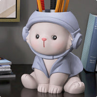 Cartoon Pen Holder Gift Idea Cute Desktop Organizer Resin for Office