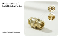 Threaded Pressure Washer Connector Knurled Grip Brass Quick-Connect Adapter Gold-Colored Spray Equipment Parts