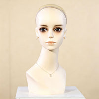 PVC模特头国内矮款40cm假发展示头模 日韩模特头半身饰品拍照道具
