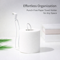 Dining Table Paper Dispenser, Wall Mounted Holder for Home Use, Under Cabinet Towel Punch Stainless Steel Roll for Homeowners