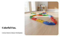 Non-Slip Surface Sensory Balance Path Sturdy Construction Sensory Path Toy Brightly Colored Wavy Walkway Toy Interlocking Design for Toddlers, Preschoolers, Family, Indoor Play, Preschool, Playroom, Backyard