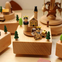 Wooden Music Box Train, Beech Wood, Gift for Children