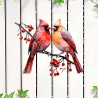 Two Birds on Branch Wall Decor Colorful Songbird Wall Decor Nature Art for Living Room, Entryway, Bedroom