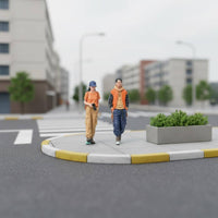 2 Pieces Miniature Figure Group Detailed Model People Realistic Details