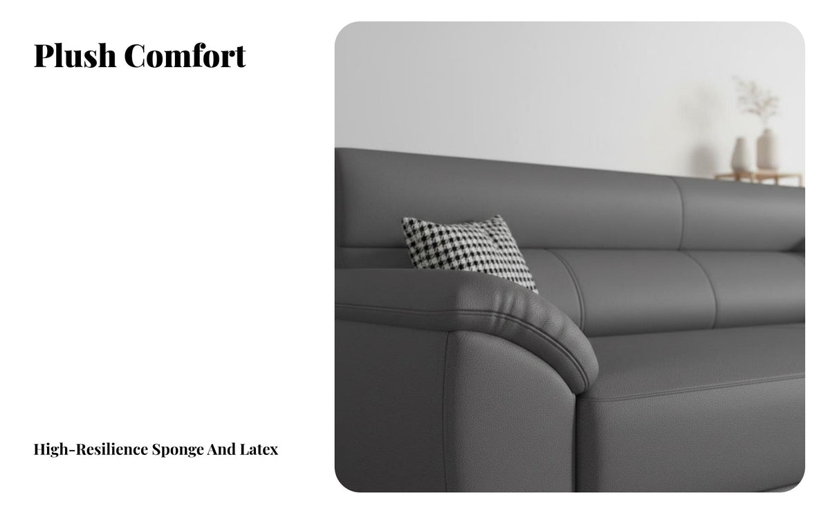 Scratch Resistant Straight-Line Settee Nordic Design Sofa Space Saving Couch Easy to Clean for Pet Owners, Apartment Dwellers, Homeowners, Small Areas, Light Ice