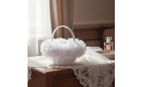 Flower Girl Basket Reusable Petal Hand Basket Decorative for Reception