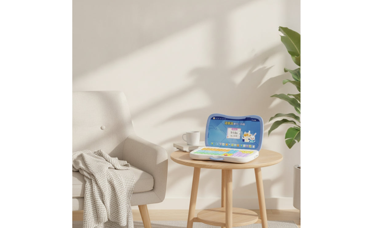 Educational Childrens Laptop with Keyboard Foldable Kids Learning Laptop Colorful Toy Computer with Screen Compact for Preschoolers, Toddlers, Preschool, Travel