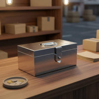 Stainless Steel Money Box with Code Lock, Kids Coin Bank, Metal Handheld