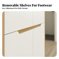 Entryway Shoe Cabinet Freestanding Shoe Storage Modern Shoe Organizer Shoe Cabinet with Drawers Solid Wooden Construction Adjustable Shelving Suitable for Household Entryways Home Organization