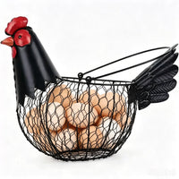 Iron Wire Egg Storage Basket with Animal Design