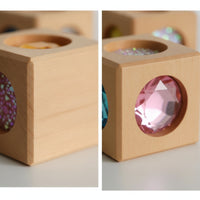 7 Pieces Wooden Gem Blocks Educational Toy Educational Method for Playroom