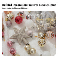 Christmas Ball Assortment Multiple Color Choices Assorted Ornament Set