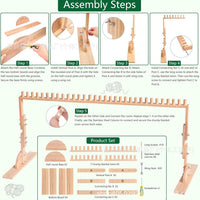 Wooden Yarn Knitting Frame for DIY Blanket Weaving