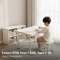 Height-Adjustable kids' Desk Multi-Multi-Age Use Height-Adjustable School Desk Set Ergonomic Design Rounded Corners for Home