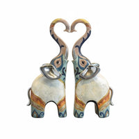 Resin Elephant Statues Light Luxury Tabletop Sculptures Retro Design House Decoration for Study, Entryway