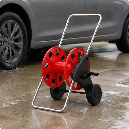 Hose Winding Rack Easy to Use Portable Hose Reel 2 in 1 Design for Car Wash