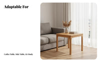 Nordic design Square Wooden Accent Table firm Wood Construction Household Furniture Minimalist Design Nightstand adaptable for Apartment Dwellers, Interior Designers, Living Room, Lounge Area, Bedroom, Hallway