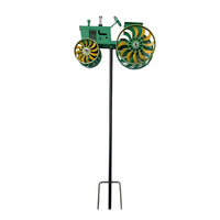 Metal Four-Wheel Tractor Garden Decoration, Iron, Indoor/Outdoor