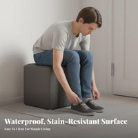 Rectangular Entryway Stool Soft paddinging Upholstered Bench for Bedroom, Guests