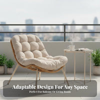 3 Pieces 3-Piece Woven patio Set WickerdesignPiece Outdoor Seating weather-resistant Space-Saving for pairs, Adults, Porch, Deck