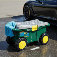 Rolling Tool Box Large Capacity Wheeled Tool Box Heavy Duty Wheels for Car Trunk