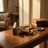 Wood Tabletop Sculpture Sculptural Wood Sculpture with Base Collectible