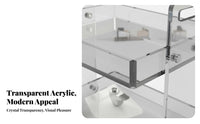 2-Tier Rolling Trolley Easy to Assemble 2-Tier Rolling Organizer for Dining Area