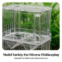 Double Tier Aquatic Hatchery Multifunctional Aquatic Habitat Separation Box Buoyant Guppy Breeder Connects to Aeration Device